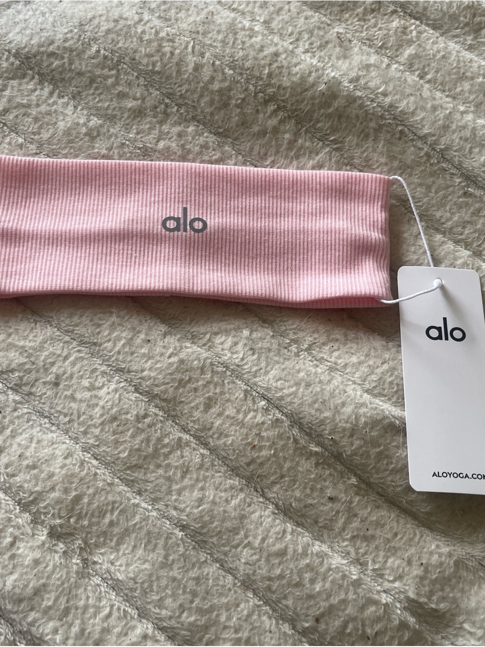 ALO Yoga Light Pink Logo Headband